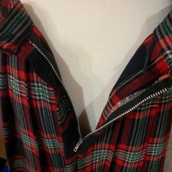 Vintage 50’s Plaid Tartan Skirt - Red and Black - Picture 4 of 6